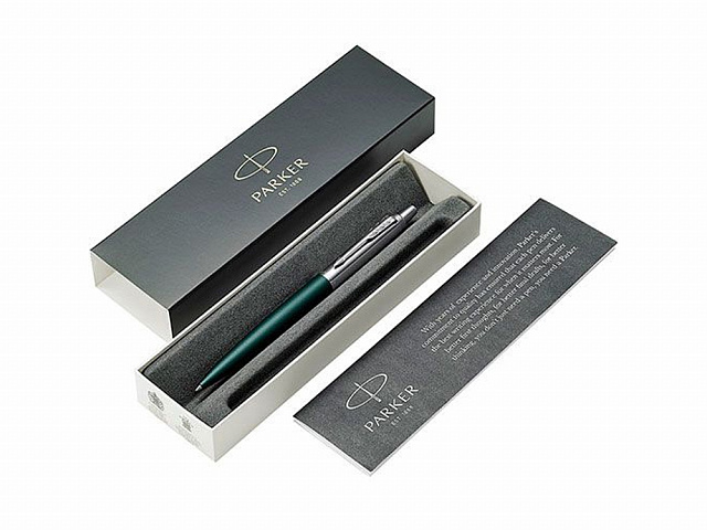 Ручка шариковая Parker Jotter XL Matte, зеленый, серебристый