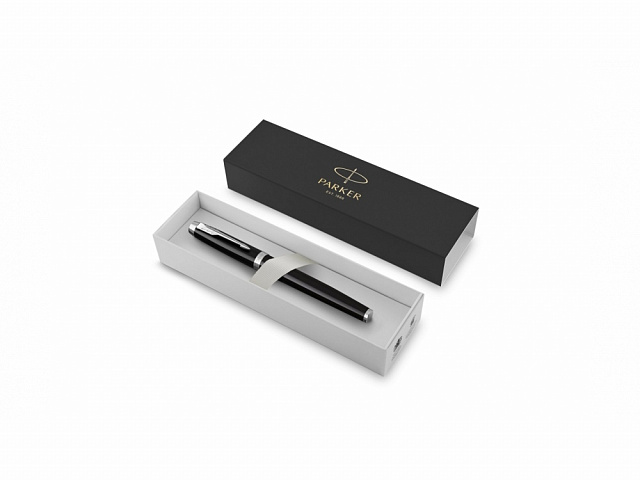 Перьевая ручка Parker IM, F, черный, серебристый