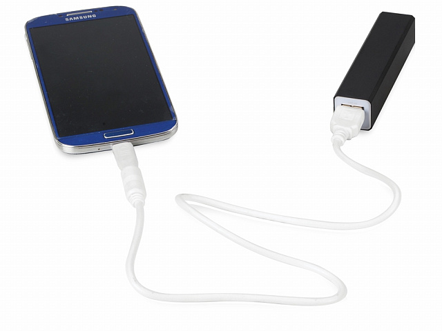 Внешний аккумулятор «Брадуэлл», 2200 mAh, черный, белый