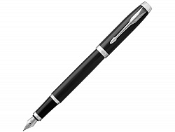 Перьевая ручка Parker IM, F, черный, серебристый