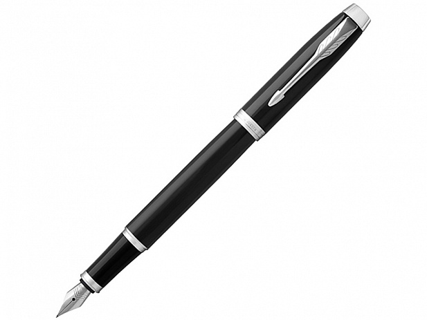 Перьевая ручка Parker IM, F, черный, серебристый