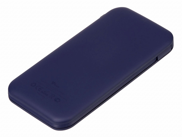 Внешний беспроводной аккумулятор с подсветкой лого «Astro», soft-touch, 10000 mAh, темно-синий