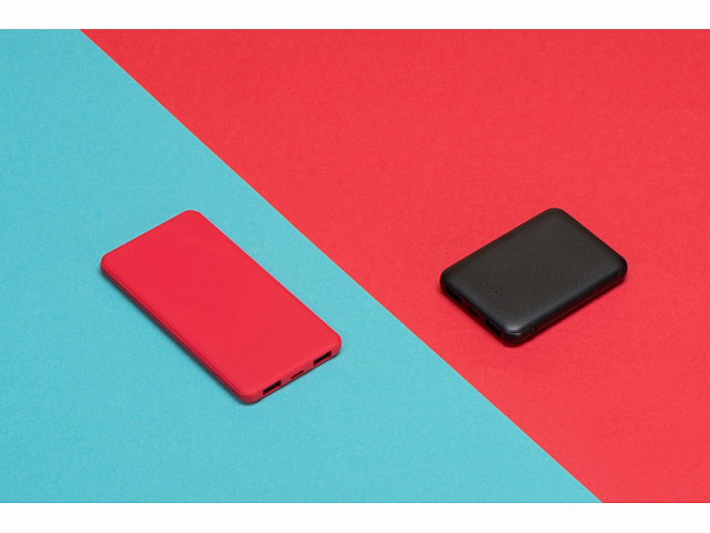 Внешний аккумулятор «Reserve» с USB Type-C, 5000 mAh, красный