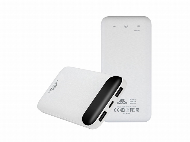 Внешний аккумулятор с дисплеем VA2240, 10000 mAh, белый