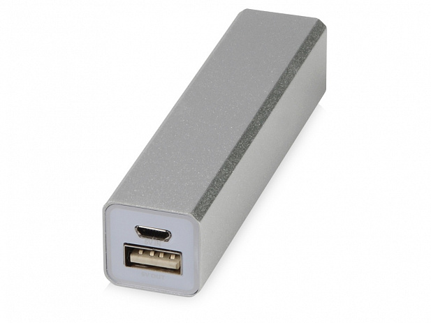 Внешний аккумулятор «Брадуэлл», 2200 mAh, серебристый, белый