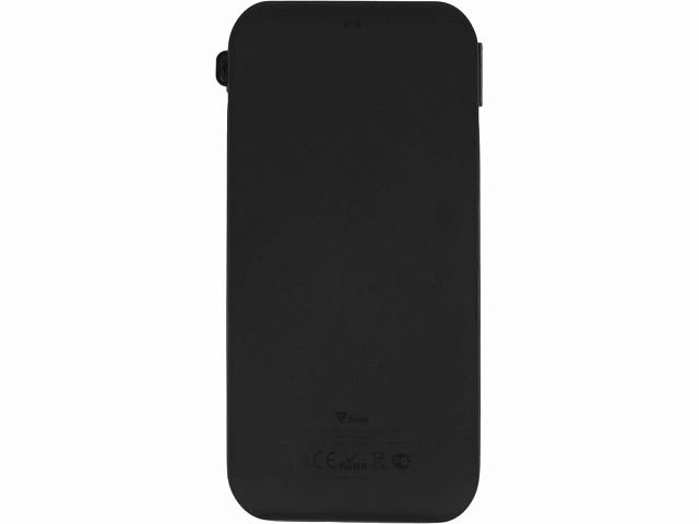 Внешний беспроводной аккумулятор с подсветкой лого «Astro», soft-touch, 10000 mAh, черный