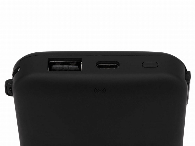 Внешний беспроводной аккумулятор с подсветкой лого «Astro», soft-touch, 10000 mAh, черный