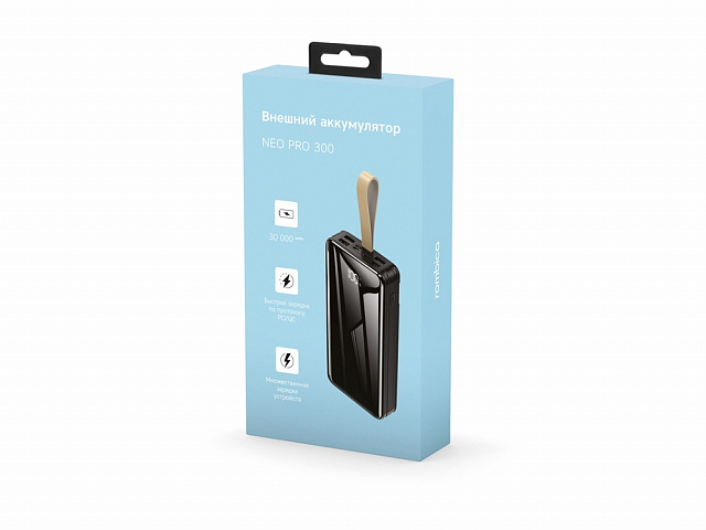 Внешний аккумулятор «NEO PRO-300», 30000 mAh, черный