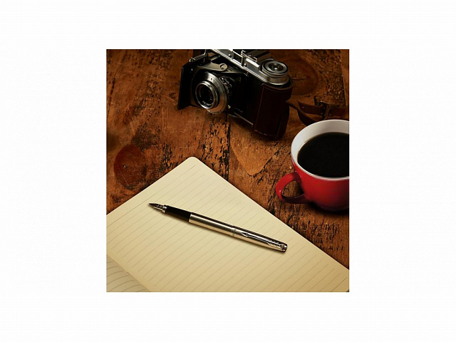 Ручка перьевая Parker Jotter Stainless, M, серебристый, черный