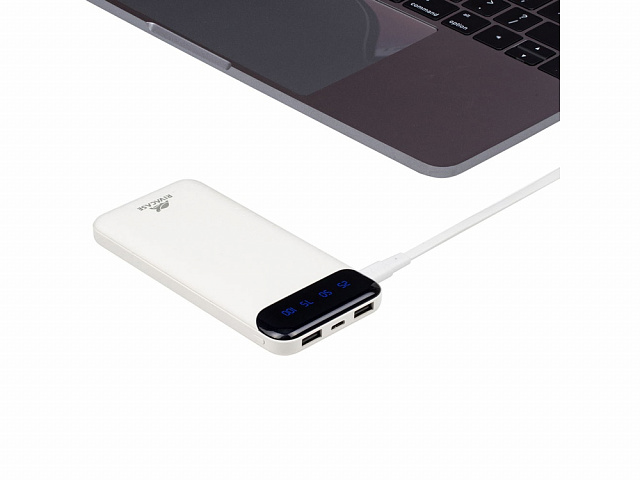 Внешний аккумулятор с дисплеем VA2240, 10000 mAh, белый