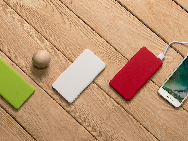 Внешний аккумулятор «Reserve» с USB Type-C, 5000 mAh, зеленое яблоко