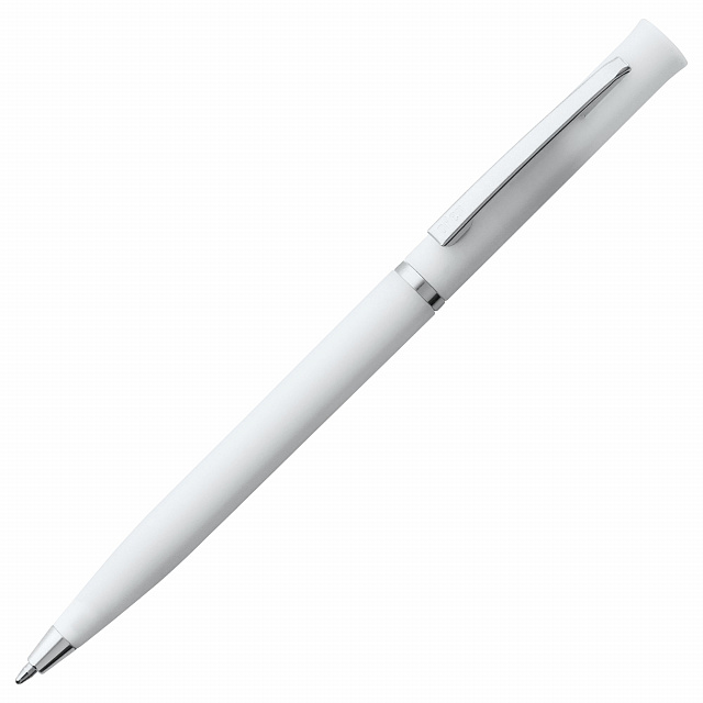 Ручка шариковая Euro Chrome белая