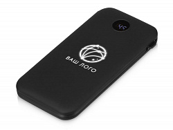 Внешний беспроводной аккумулятор с подсветкой лого «Astro», soft-touch, 10000 mAh, черный